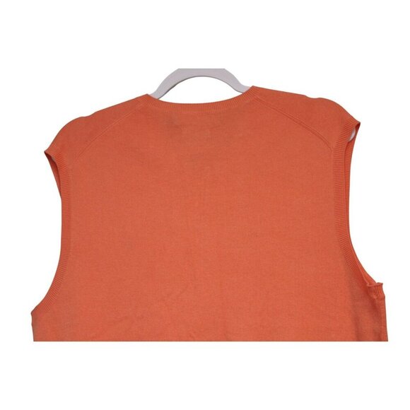 Polo Ralph Lauren Mens Sweater Vest Size Large Orange Pima Cotton Classic Preppy - Picture 10 of 11